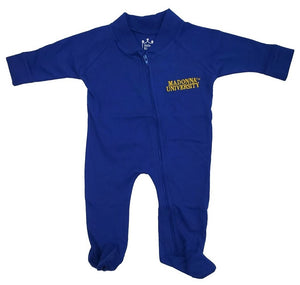 Footed Cotton Romper, Royal