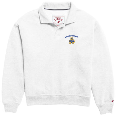 Victory Springs Ladies Collar Pullover | Heather Varsity White