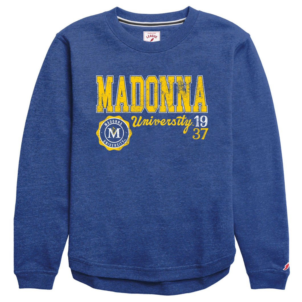 Victory Springs Ladies Crewneck | Heather Royal Blue