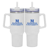 40 oz. Tumbler with Straw and Handle | White