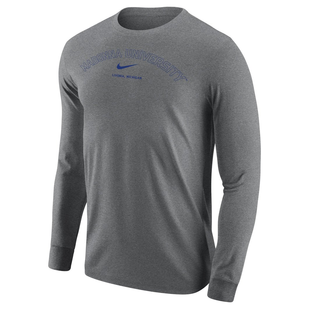 Core Cotton Long Sleeve by Nike, Dark Heather (F22)