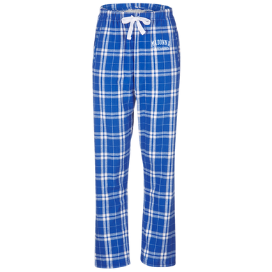 Haley Flannel Pant, Royal Silver Plaid